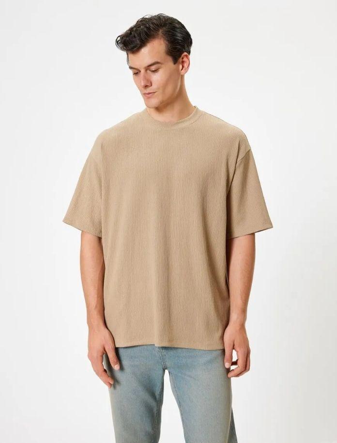 T-Shirt (L, Gri e erret)